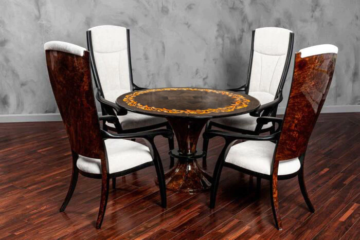 Set with amber inlay "Morning in Paris"